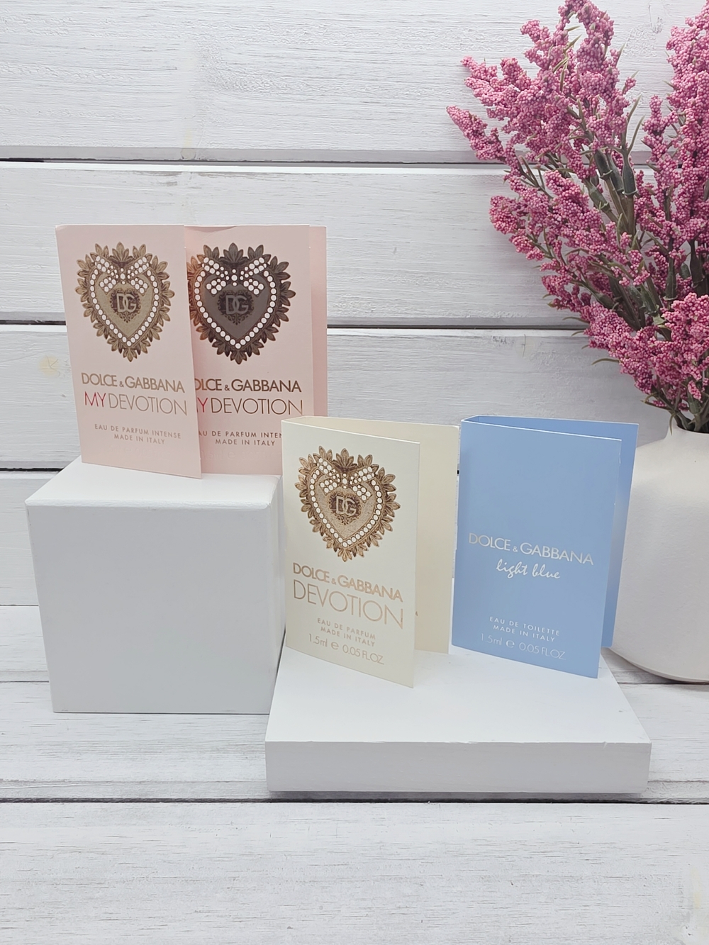 Dolce & Gabbana Devotion & Light Blue Perfume Sample 4 Pieces